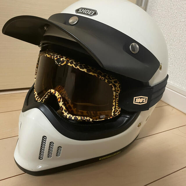 SHOEI EX-ZERO ホワイト XL  バイザー・100%ゴーグルセット