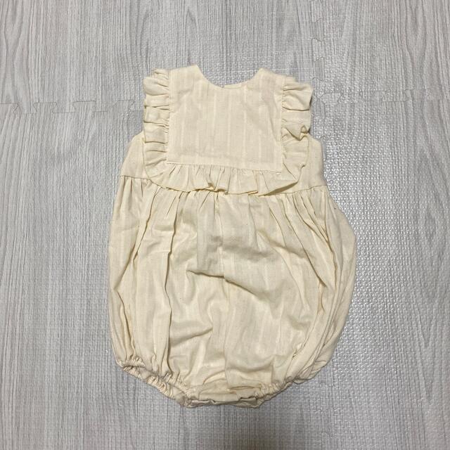 june  little closet  さまのスクエアフリルロンパース キッズ/ベビー/マタニティのキッズ服女の子用(90cm~)(その他)の商品写真