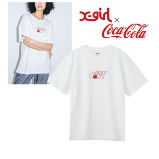 エックスガール(X-girl)のエックスガール コカコーラ Coca-Cola チェリーコーク  ホワイト XL(Tシャツ(半袖/袖なし))