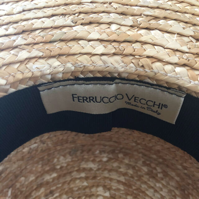 FERRUCCIO VECCHI(フェリシオベッキ)のFERRUCCIO VECCHI フェリシオベッキ　カンカン帽　 レディースの帽子(麦わら帽子/ストローハット)の商品写真