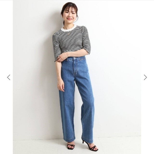 SLOBE IENA(スローブイエナ)のSLOBE IENA Le Denim バギーパンツ ブルーA 36 レディースのパンツ(デニム/ジーンズ)の商品写真