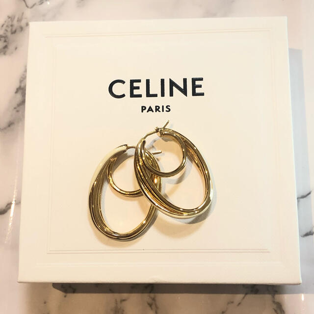 限定品 フープピアス CELINE セリーヌ フープピアス 両耳用 アントラル