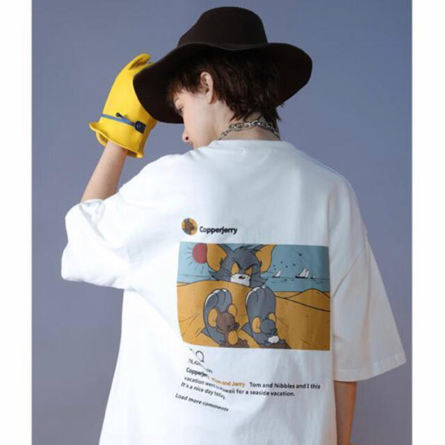 【限定販売】トムとジェリー Tシャツ キャラクター オルチャン メンズのトップス(Tシャツ/カットソー(半袖/袖なし))の商品写真