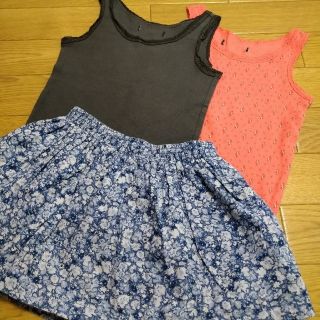 ベビーギャップ(babyGAP)のbabyGap　花柄スカート　95cm　ノースリーブ2枚　100cm(スカート)