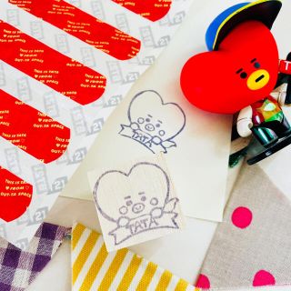 ボウダンショウネンダン(防弾少年団(BTS))のBT21 ベビーTATA 消しゴムはんこandバンドエイド(はんこ)