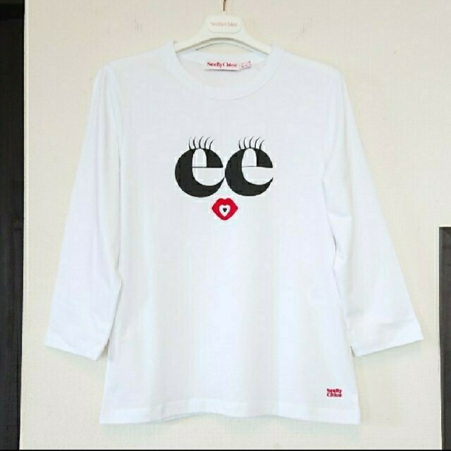 SEE BY CHLOE(シーバイクロエ)の新品、未使用 See By Chloe アイラッシュ ロゴ Tシャツ レディースのトップス(Tシャツ(長袖/七分))の商品写真