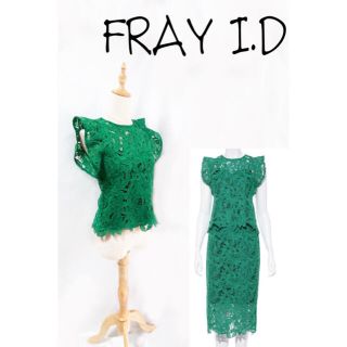 フレイアイディー(FRAY I.D)の★フレイアイディー★ケミカルラッフルブラウス オリジナル花柄 レース(シャツ/ブラウス(半袖/袖なし))