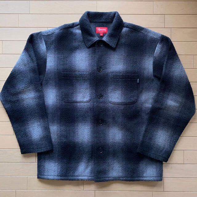 supreme shadow plaid fleece shirt 20aw