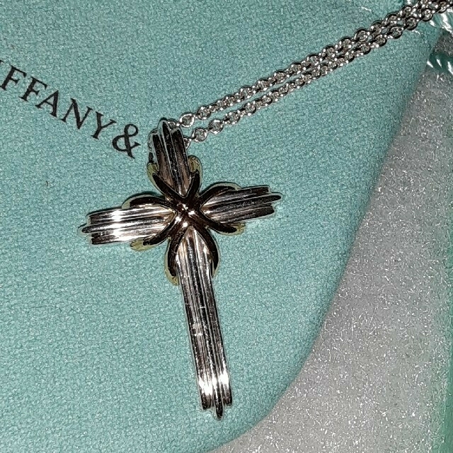 Tiffany　ティファニー　シグネチャー　クロス　コンビ　ネックレス　☆