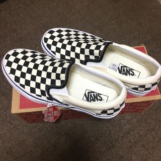 ヴァンズ(VANS)のVANS チェッカーフラッグ　スリッポン　25センチ(スリッポン/モカシン)