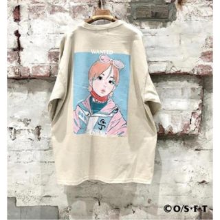 over print(Tシャツ/カットソー(七分/長袖))