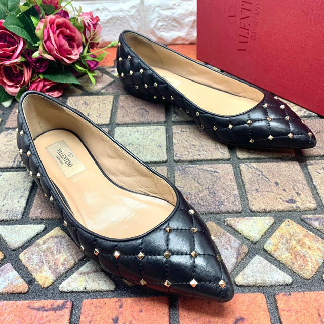 VALENTINO ヴァレンティノ フラットシューズ バレエシューズ スタッズ-