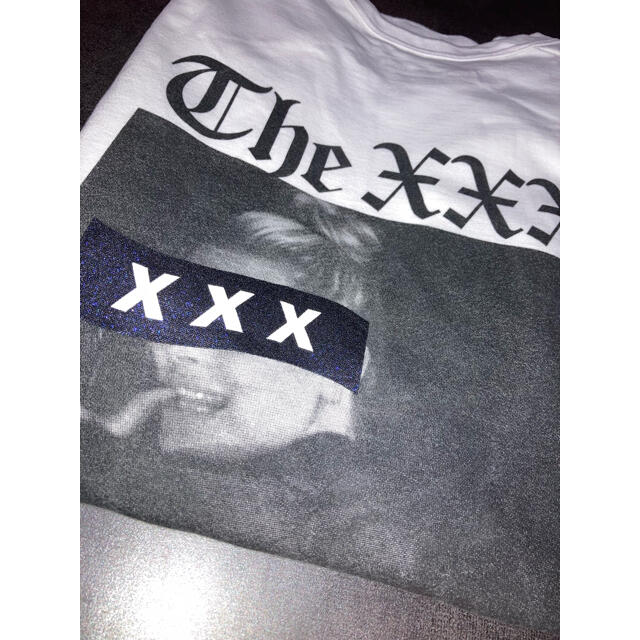 God selection xxx バックプリント Tシャツ ラメロゴ