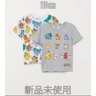 エイチアンドエム(H&M)のH&M 新作　ポケモンプリントTシャツ2枚セット　110(Tシャツ/カットソー)