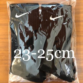 ナイキ(NIKE)の【新品未使用】NIKE  2足組 靴下 ブラック 23.0cm〜25.0cm(ソックス)