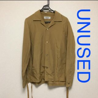 アンユーズド(UNUSED)のunused シルク 混 サイドスリット オープンカラーシャツ(シャツ)