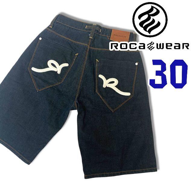 ロカウェア　ハーフデニム　バギー　極太　ヒップホップ　B系　ROCA WEAR