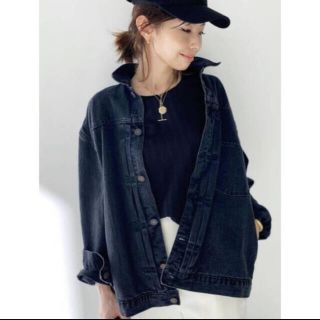 アパルトモンドゥーズィエムクラス(L'Appartement DEUXIEME CLASSE)のシュタンバウムSTAMMBAUM DENIMJACKETデニムジャケットブラック(Gジャン/デニムジャケット)