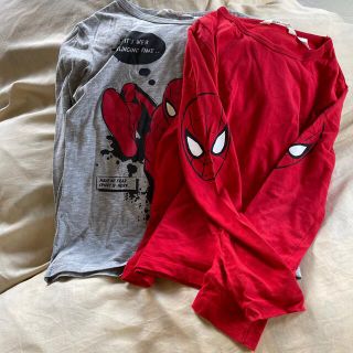 エイチアンドエム(H&M)のスパイダーマン 長袖Tシャツ 2枚(Tシャツ/カットソー)