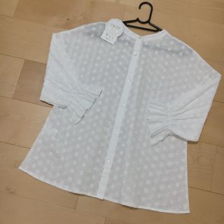 シマムラ(しまむら)のしまむら♡大人気♡カットワークレース♡前後2way♡ブラウス♡L(シャツ/ブラウス(長袖/七分))