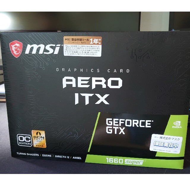 PC/タブレットGeForce GTX 1660 SUPER AERO ITX OC PCIEx