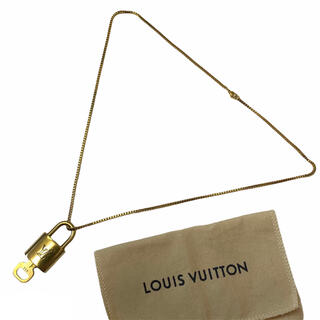 ルイヴィトン(LOUIS VUITTON)のルイヴィトン ネックレス 60cm ゴールドチェーン パドロック 南京錠 真鍮 (ネックレス)