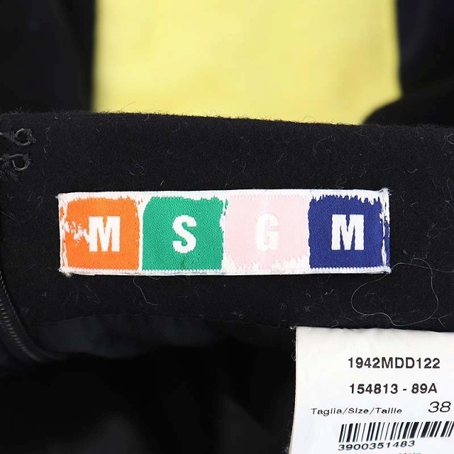 MSGM(エムエスジイエム)のエムエスジーエム MSGM ミニスカート タイト パッチワーク調 マルチカラー レディースのスカート(ミニスカート)の商品写真