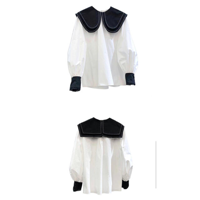LOOSE pullover sweater big衿シャツ レディースのトップス(シャツ/ブラウス(長袖/七分))の商品写真