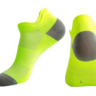 スポーツソックス　イエロー　Sサイズ　2足　ランニング用　靴下(ウェア)