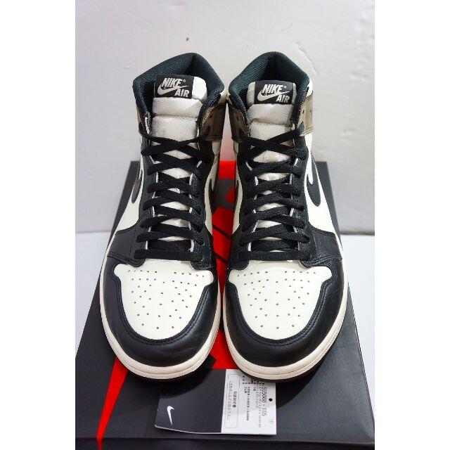 美品 NIKE AIR JORDAN 1 HIGH OG ダークモカ528L▲