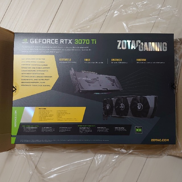 ZOTAC GeForce RTX 3070Ti 搭載 グラフィックスカード スマホ/家電/カメラのPC/タブレット(PCパーツ)の商品写真