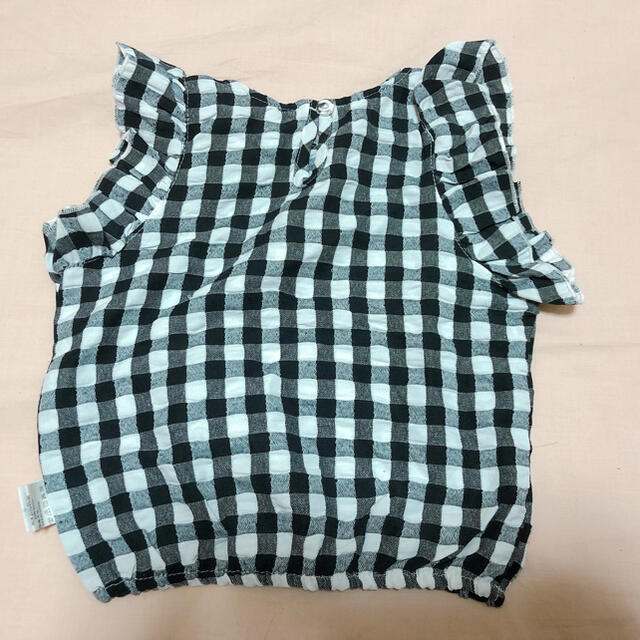 ギンガムチェック　セットアップ　 キッズ/ベビー/マタニティのキッズ服女の子用(90cm~)(Tシャツ/カットソー)の商品写真