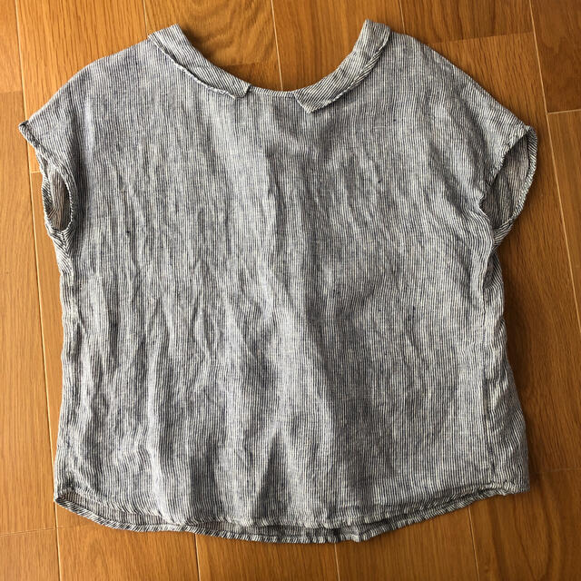 しまむら(シマムラ)のストライプ　ブラウス レディースのトップス(シャツ/ブラウス(半袖/袖なし))の商品写真