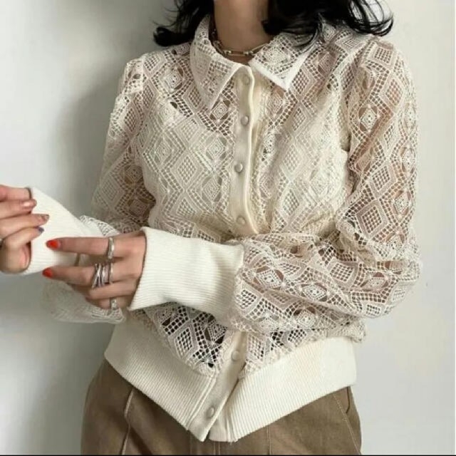 LACE POLO SHIRT アメリヴィンテージ