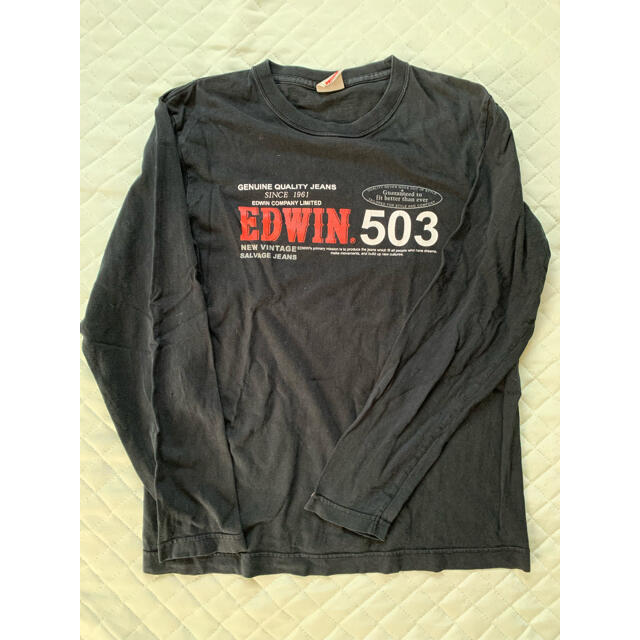 EDWIN(エドウィン)のEDWINエドウィン503ロンT黒L ビンテージ メンズのトップス(Tシャツ/カットソー(七分/長袖))の商品写真