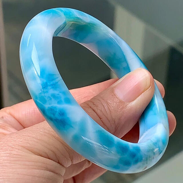 天然無処理 ラリマー バングル 53.5mm-50.7g 『3年保証』 noxcapital.de