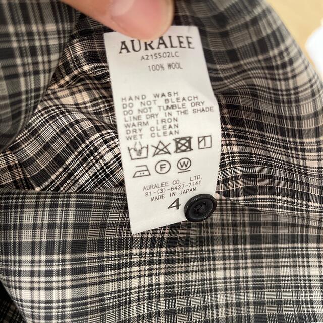 auralee 21ss ウールチェックシャツ メンズのトップス(シャツ)の商品写真