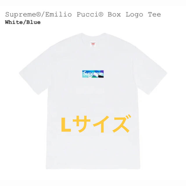 Supreme®/Emilio Pucci® Box Logo TeeWhiteBlueSIZE