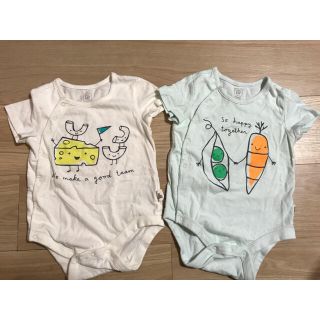 ベビーギャップ(babyGAP)のめぽ。様専用　babyGAP 半袖ロンパース　オーガニックコットン(ロンパース)