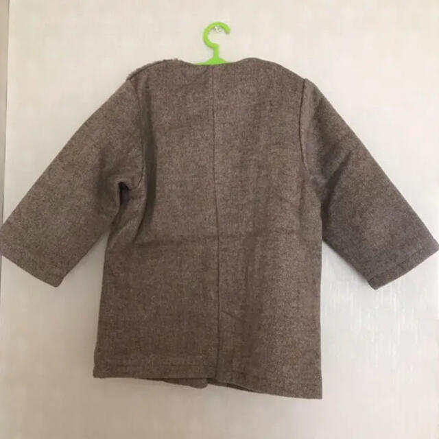 F.O.KIDS(エフオーキッズ)のツイード ファー　コート　100 タグ付き キッズ/ベビー/マタニティのキッズ服女の子用(90cm~)(コート)の商品写真