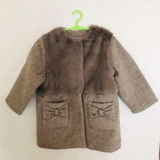 エフオーキッズ(F.O.KIDS)のツイード ファー　コート　100 タグ付き(コート)