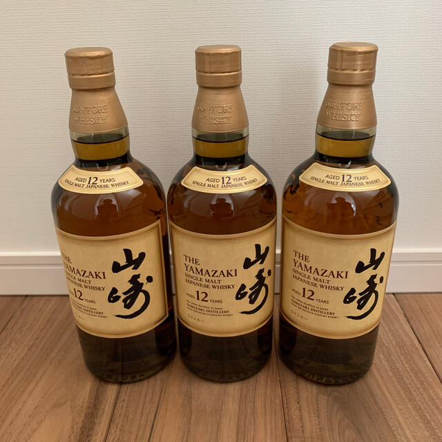 サントリー(サントリー)の山崎12年　3本セット　サントリーシングルモルト 食品/飲料/酒の酒(ウイスキー)の商品写真