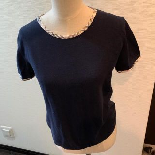 バーバリー(BURBERRY)のバーバリ濃紺半袖シャツ(Tシャツ(半袖/袖なし))