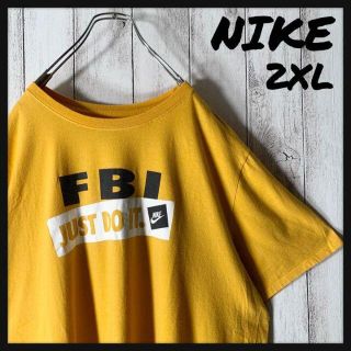 ナイキ(NIKE)の【海外企画 2XL】ナイキ NIKE FBI スウッシュ ロゴ Tシャツ 黄(Tシャツ/カットソー(半袖/袖なし))