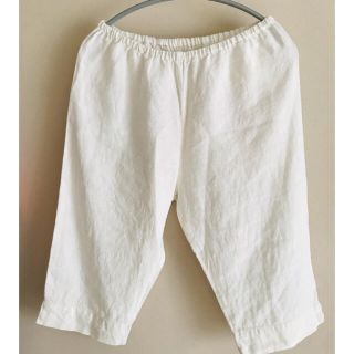 フォグリネンワーク(fog linen work)のfog linen work リネンハーフパンツ　ホワイト★ルームウェアにどうぞ(カジュアルパンツ)