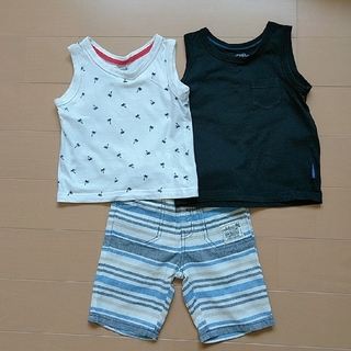 ニシマツヤ(西松屋)のタンクトップと短パン男の子95cm(Tシャツ/カットソー)