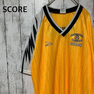 US 古着 SCORE 半袖 サッカー ユニフォーム Tシャツ スポーツウェア(Tシャツ/カットソー(半袖/袖なし))
