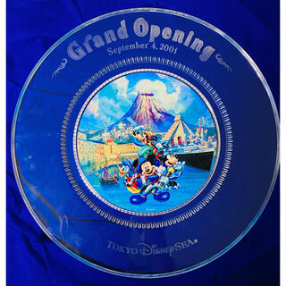 ディズニー(Disney)の【 非売品 】東京ディズニーシー  Grand Open  記念皿  ケース付き(置物)