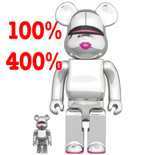 BE@RBRICK SORAYAMA x 2G SILVER 100%u0026400%-