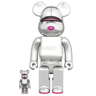 メディコムトイ(MEDICOM TOY)のBE@RBRICK SORAYAMA 2G SILVER 400% & 100%(キャラクターグッズ)